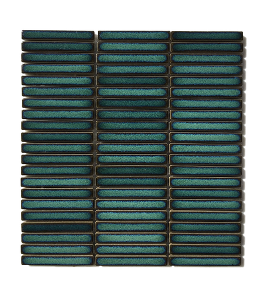 Antique Green Gloss Finger Mosaic