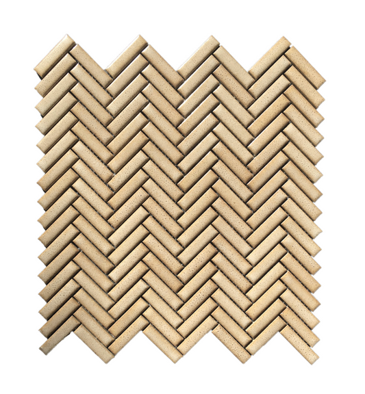 Antique Sand Herringbone Mosaic