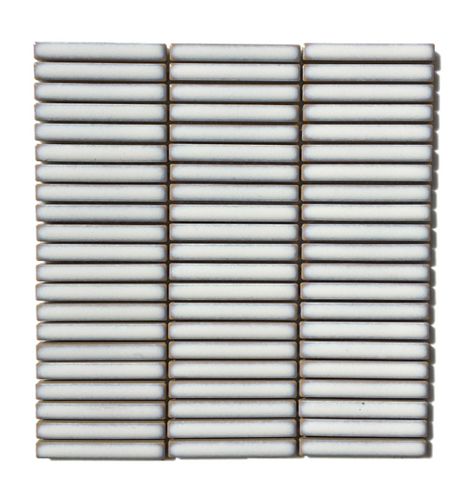 Antique White Gloss Finger Mosaic