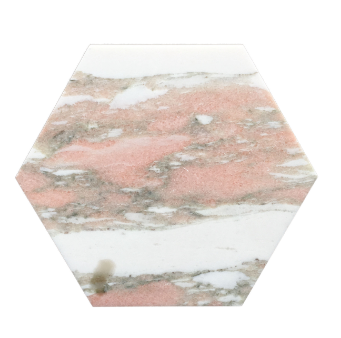 Rose Marble Hexagon