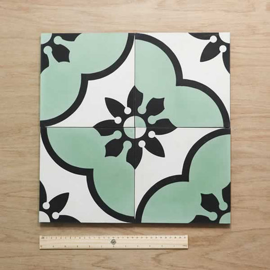 Mint Clover Encaustic