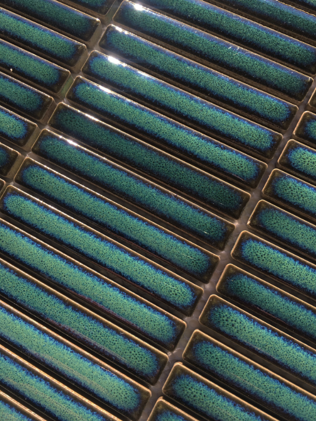 Antique Green Gloss Finger Mosaic