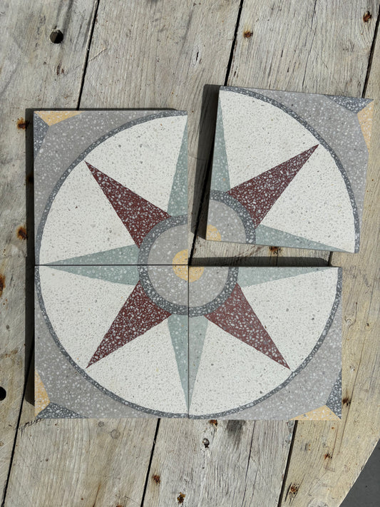 Sibella Court Tradewinds Compass Encaustic