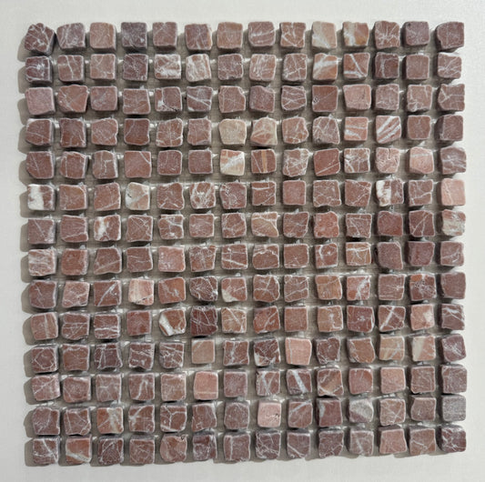 Roman Handcut Rojo Alicante Tumbled Mosaic 305x305